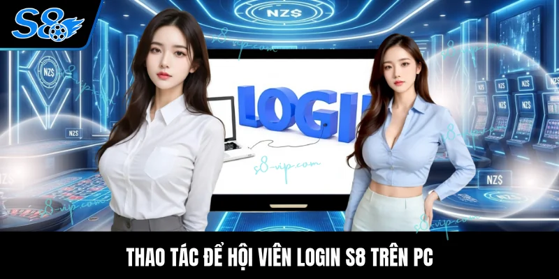Thao tác để hội viên login S8 trên PC